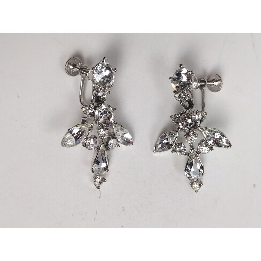 Stunning Vintage Bogoff Signed Rhinestone Silver … - image 5